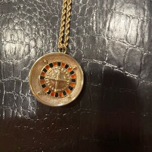 14k Gold Roulette Wheel Pendant. 5.3 gm